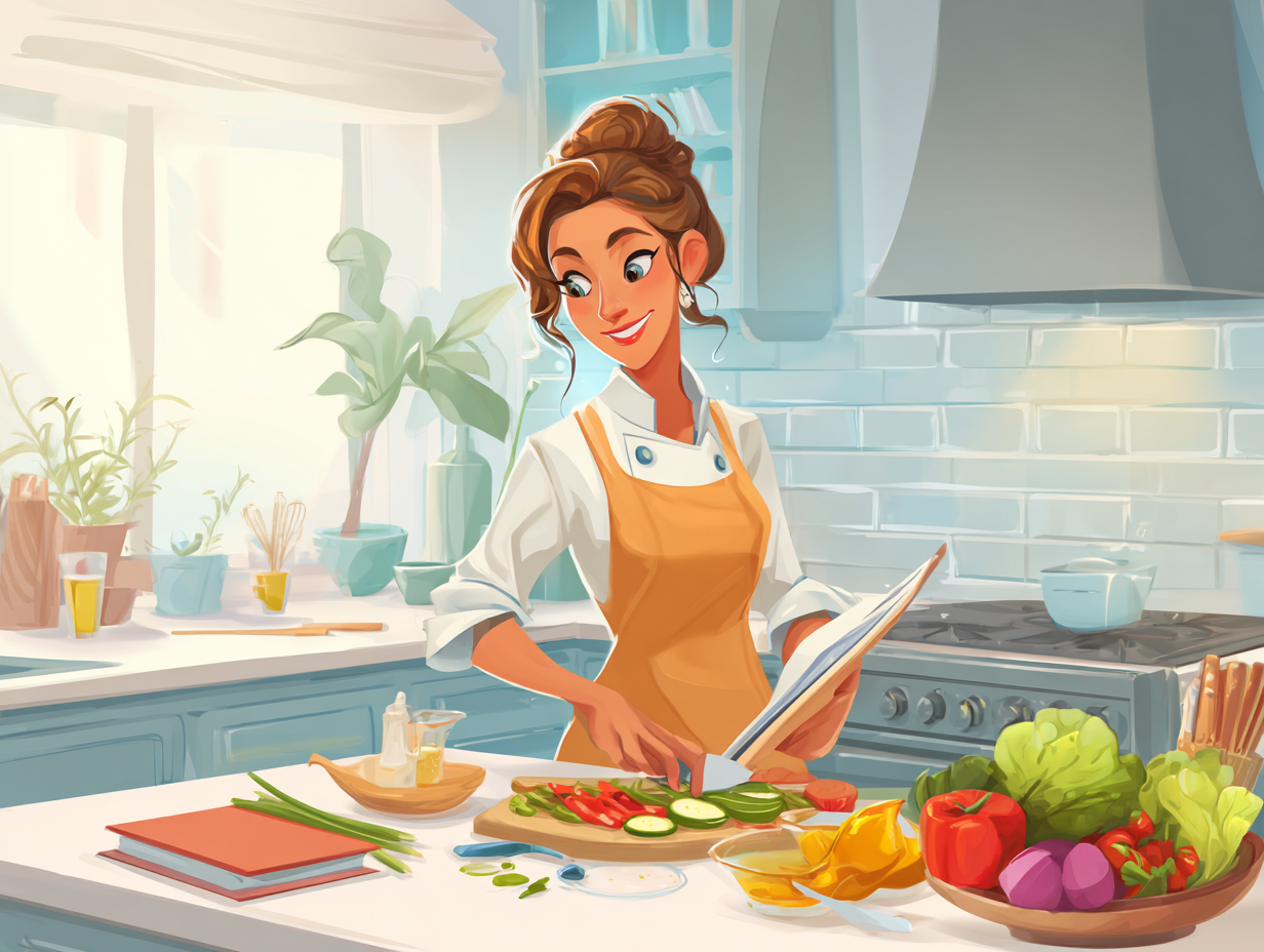 Masă colorată cu alimente proaspete și echilibrate